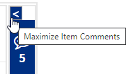 Maximize Item Comments